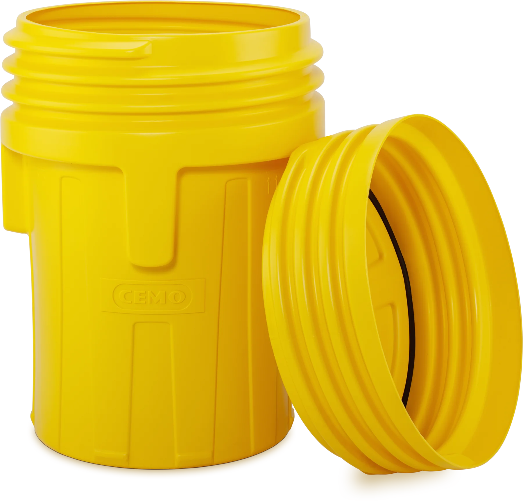 CEMO PE safety drum, 350 L, yellow