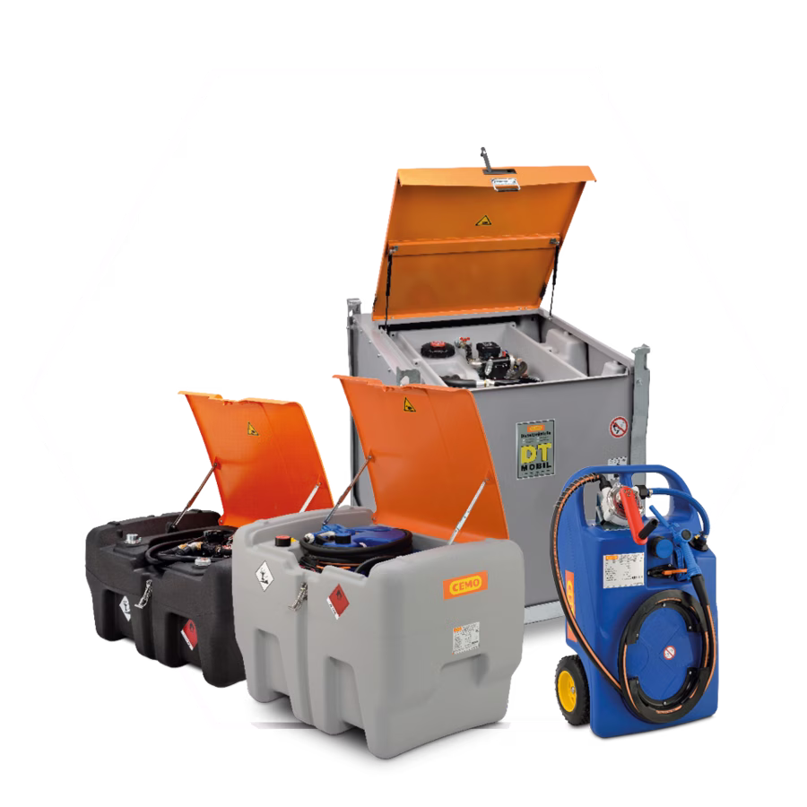 Mobile refuelling systems for diesel, petrol and AdBlue®