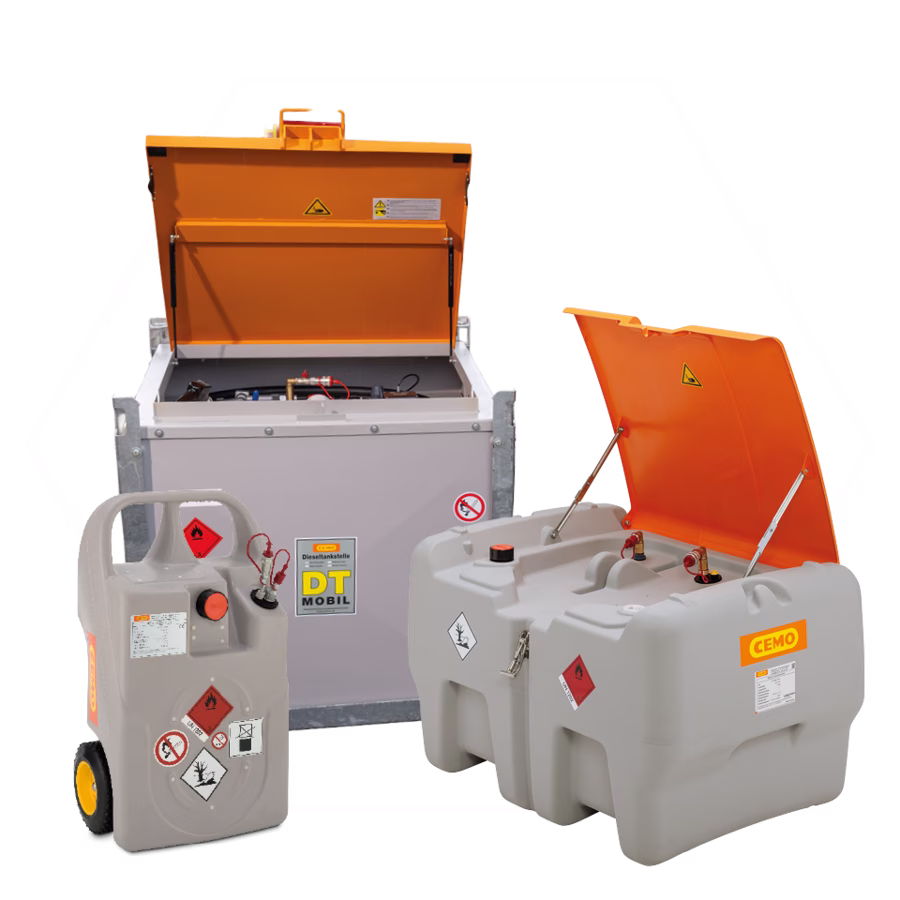 Mobile refuelling systems for diesel, petrol and AdBlue®