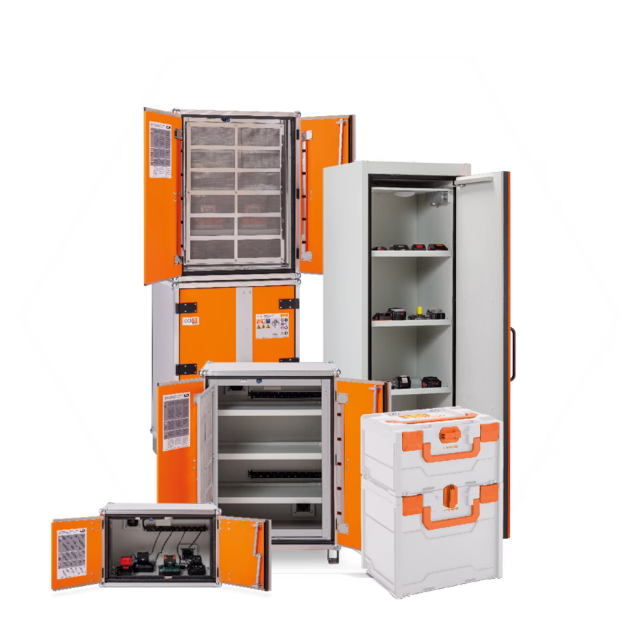 Battery transport boxes & cabinets