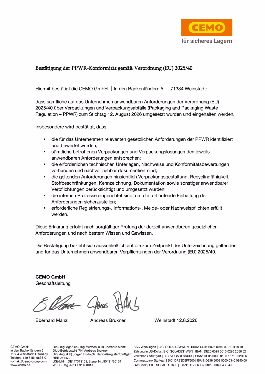 PPWR Declaration of Conformity
