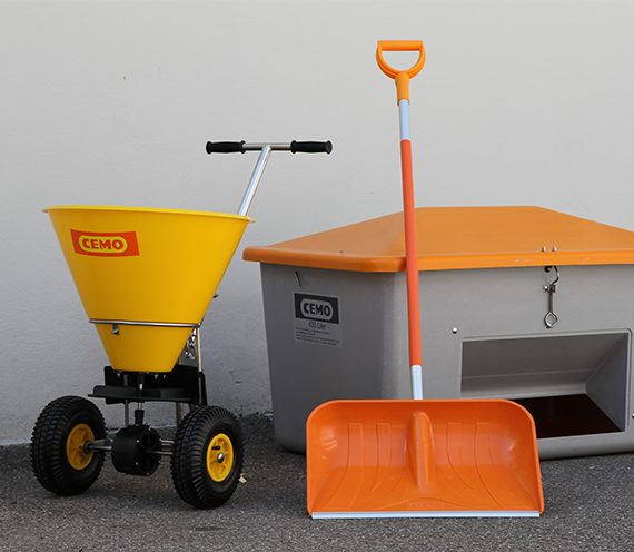 Steugutbehälter, Streuwagen, GFK-Schaufel Steugutbehälter, Streuwagen, GFK-Schaufel